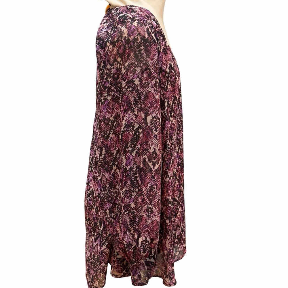 Show Me Your Mumu Tunic Dress Purple Snakeskin Print Long Sleeve Women’s XS - Picture 5 of 8